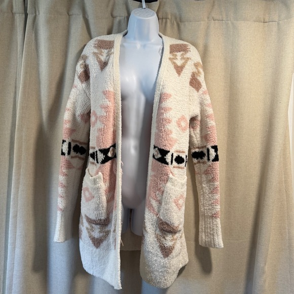 NWOT Warm&Cozy Lifestyle Cardigan Sweater Medium Aztec Geometric Knit Open Front - Picture 1 of 5